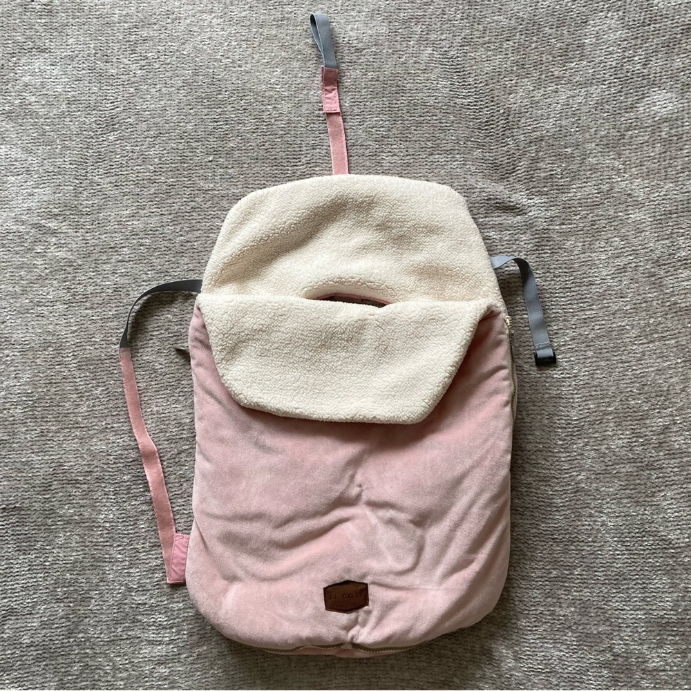 JJ Cole Bundle Me Baby Bunting Pink Sherpa Car Seat Stroller Cover